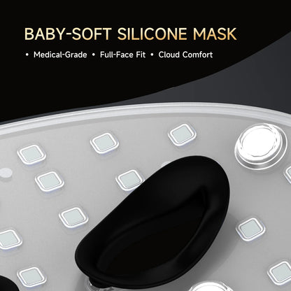 LED Red Light Therapy Face Mask with Vibration Massage 4 Light Modes Infrared Beauty Treatment for Skin Care Anti-Aging